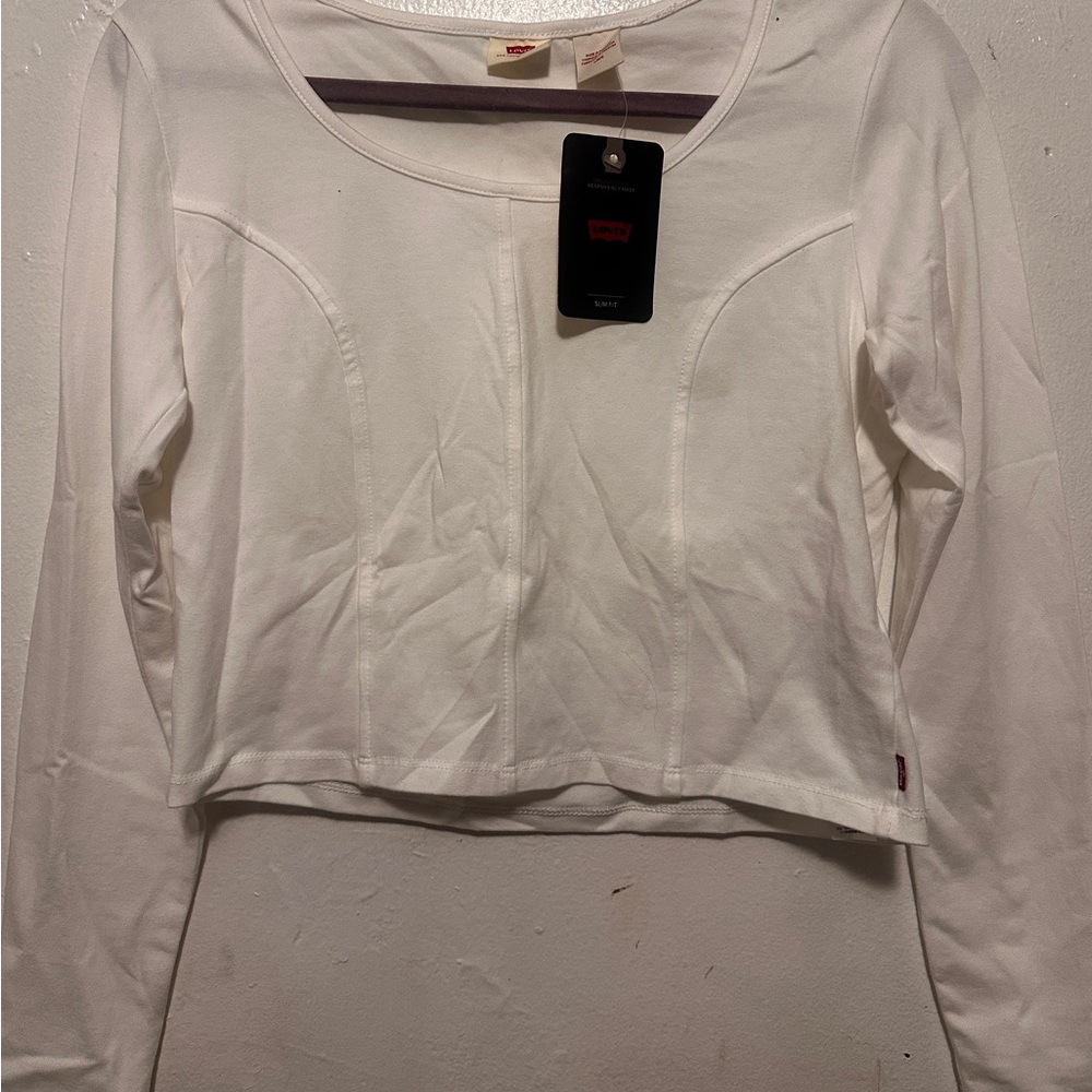 Levi's Women's White Long Sleeve Top